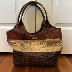Brahmin tri color Melbourne leather handbag